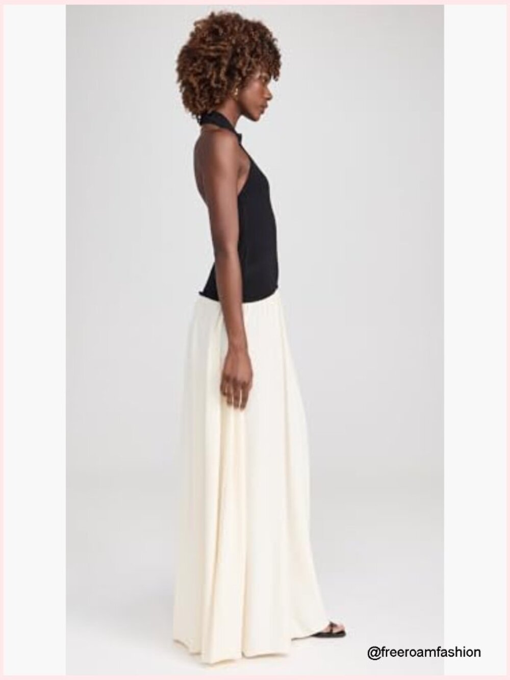 Halter Neck A-Line Midi Dress with Drop Waist - Picture 4 of 6